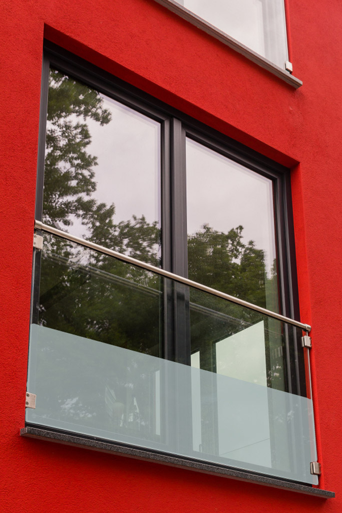 GlasFensterbrüstung, französicher Balkon aus Glas