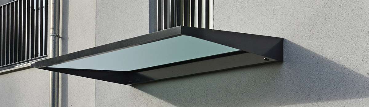 Glas Vordach Basket